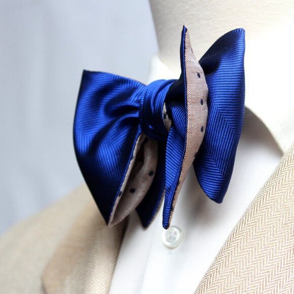 Men's Self-tied‎ Large Bow Tie 100%Silk Bowtie NWT S710